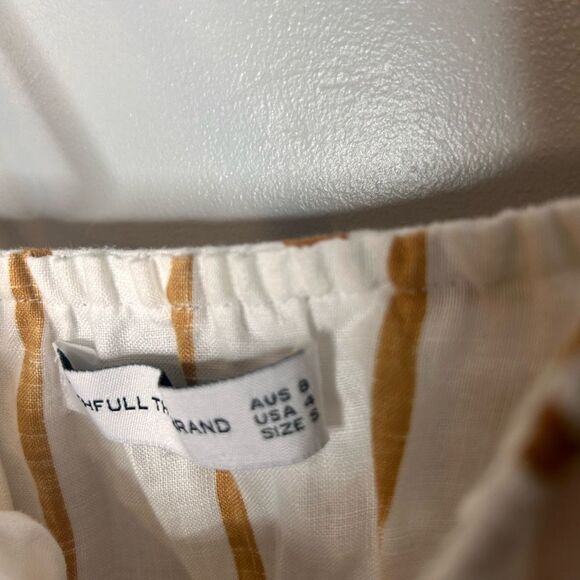 Faithfull The Brand Striped Linen Mini Dress - Picture 3 of 4